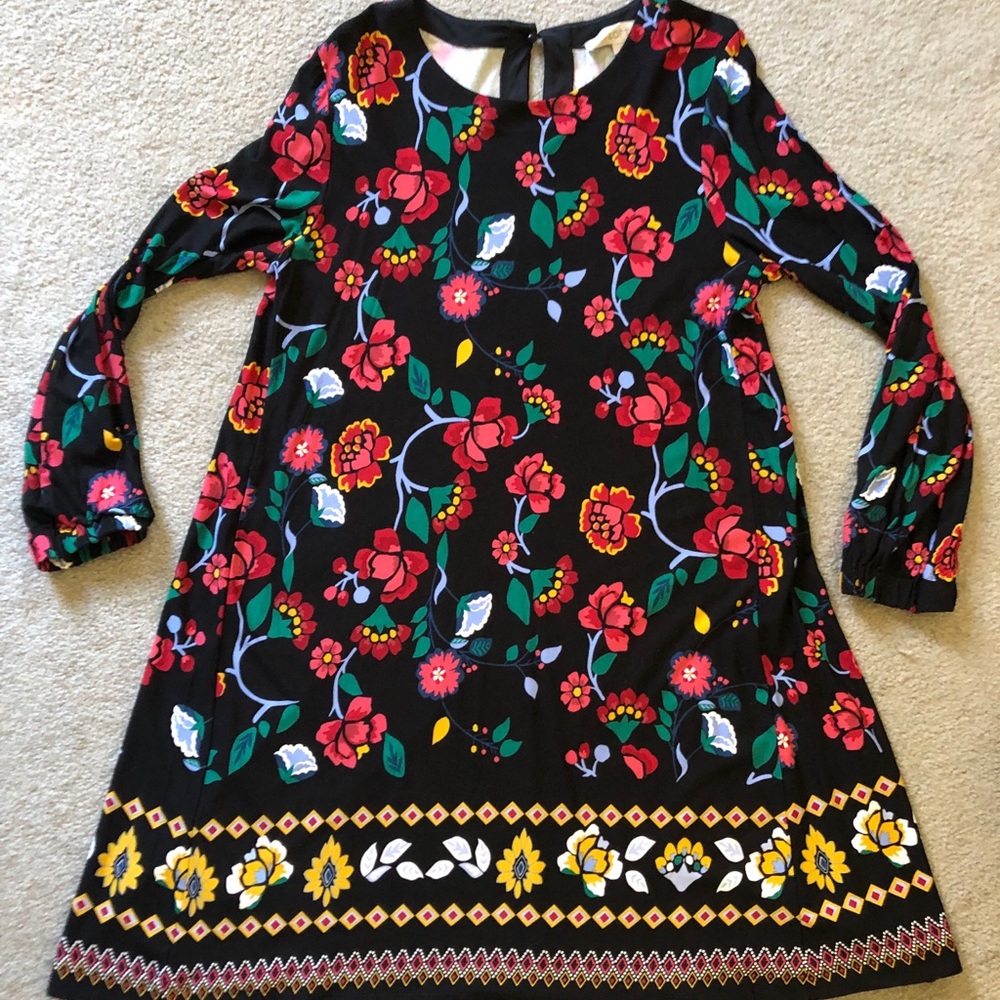 LOFT printed long sleeve dress